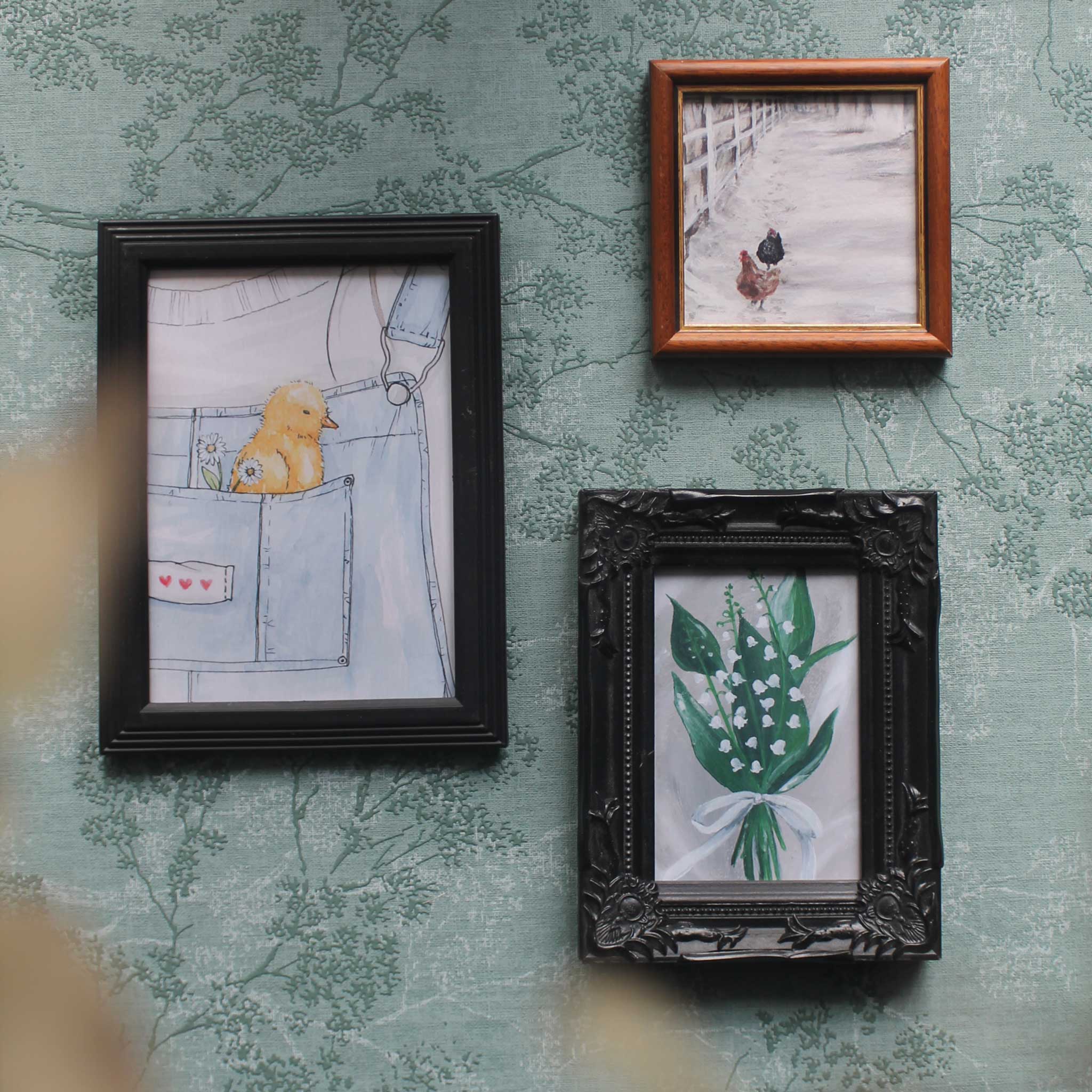 Original Aquarellgemälde "Nah am Herzen"