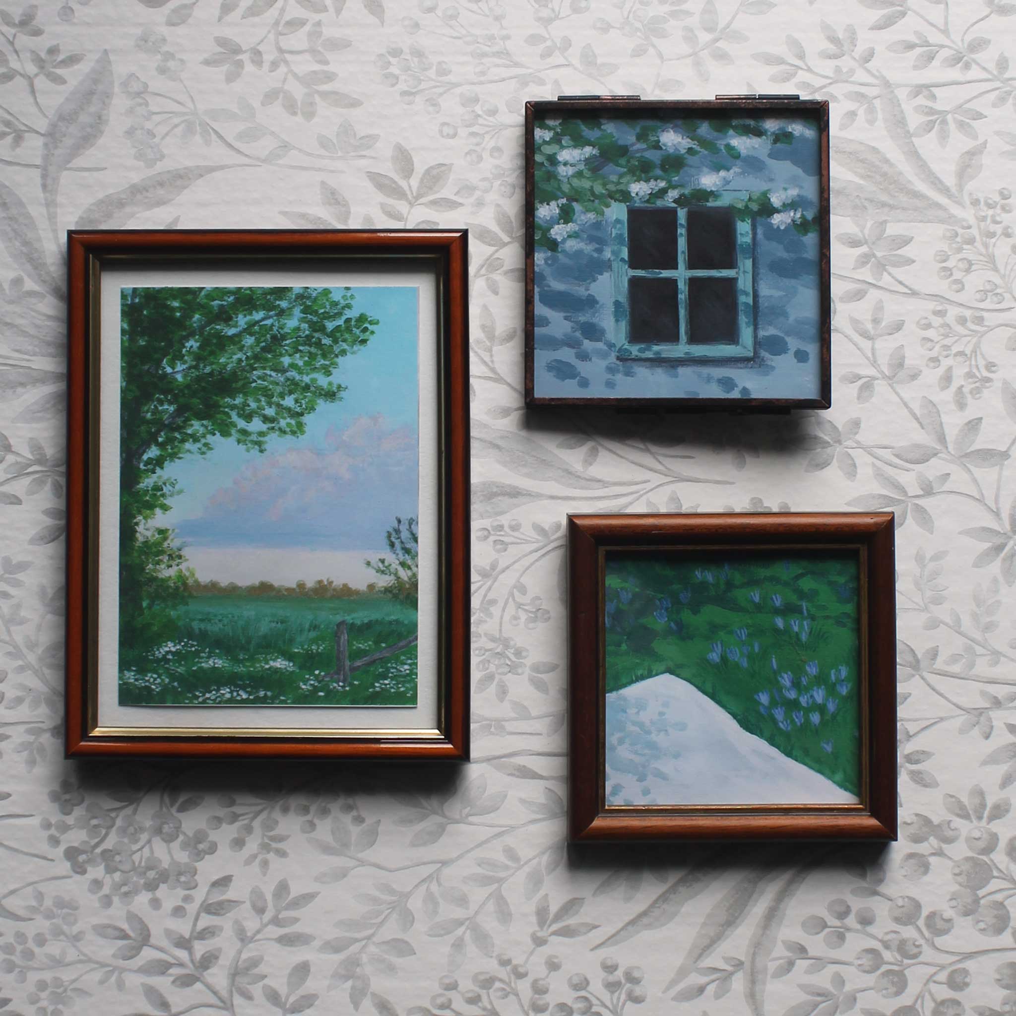 Original Acrylgemälde "Ausblick in den Frühling"
