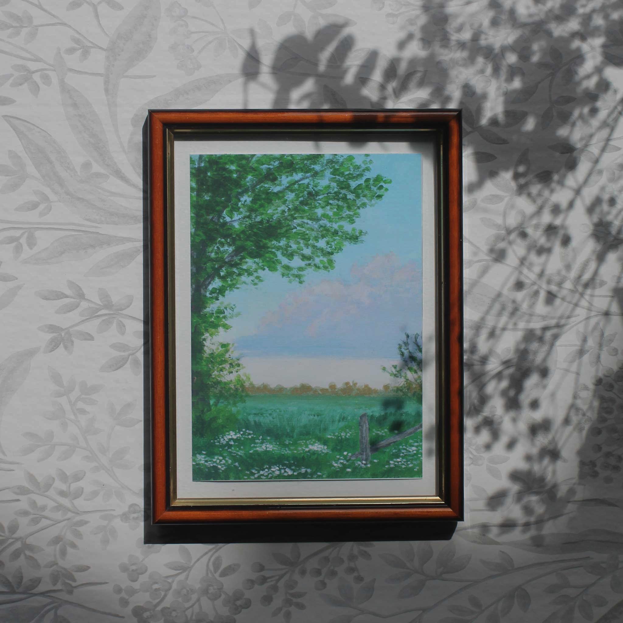 Original Acrylgemälde "Ausblick in den Frühling"