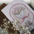 Grußkarten im Vintage-Look mit Tulpenmotiv