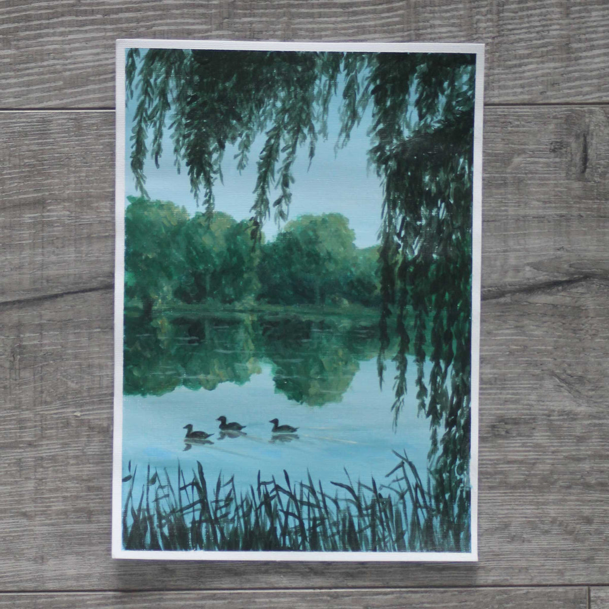 Original Acrylgemälde "Ententeich"